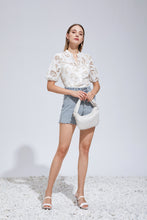Load image into Gallery viewer, GDS-Layla Embroidery Blouse - Cannoli Cream
