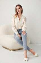 Load image into Gallery viewer, GDS Viviana lace blouse -Cannoli cream
