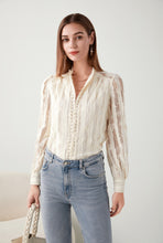 Load image into Gallery viewer, GDS Viviana lace blouse -Cannoli cream
